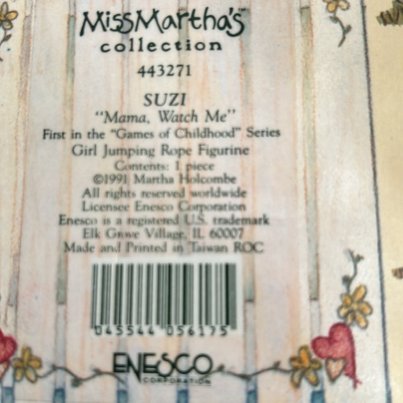 NWT ENESCO 1991 Miss Martha’s Collection Suzi “Mama Watch Me” 443271 - Picture 10 of 10